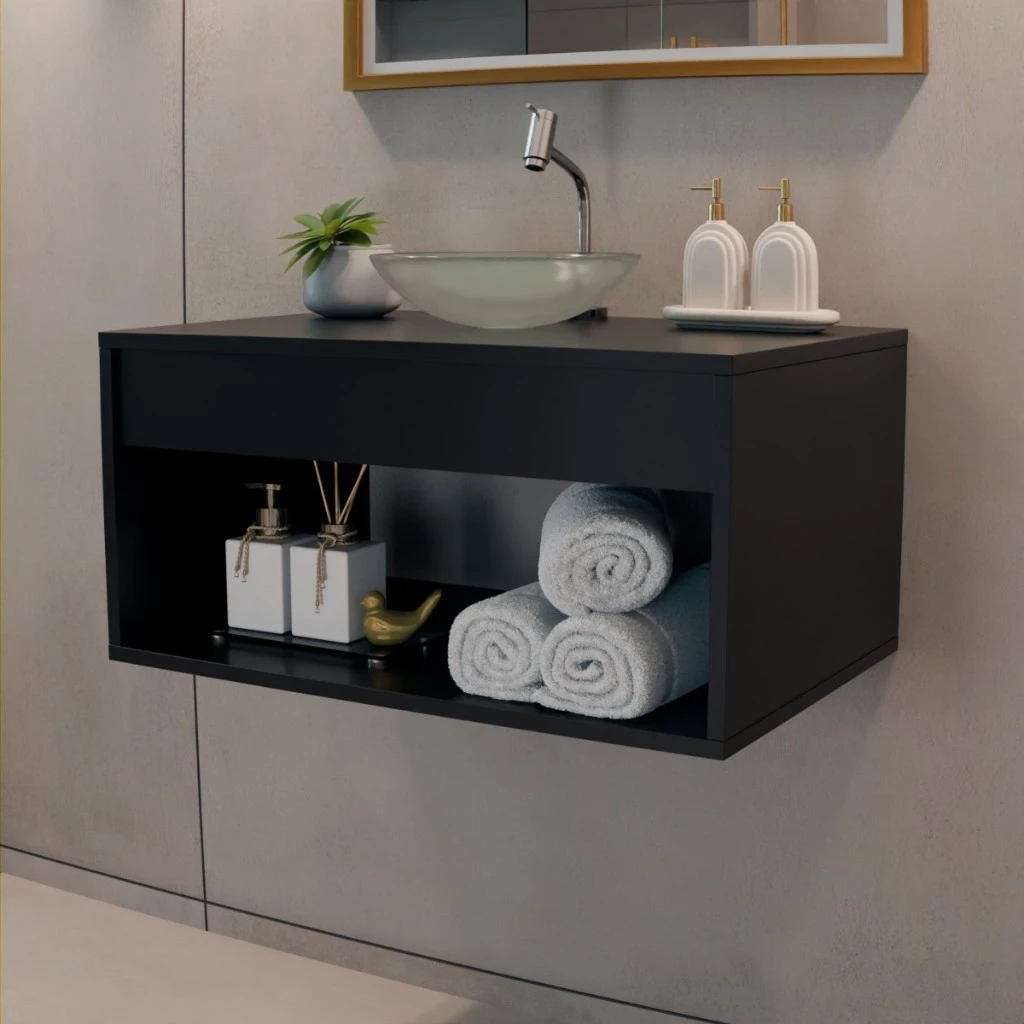 Gabinete Banheiro Armário 60CM Sem Cuba Promoção 100% MDF ENVIAMOS MONTADO