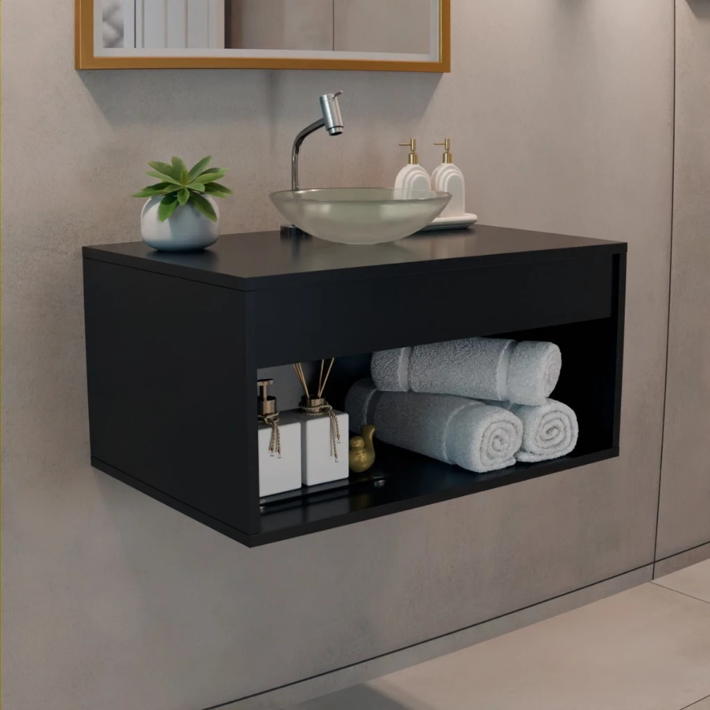 Gabinete Banheiro Armário 60CM Sem Cuba Promoção 100% MDF ENVIAMOS MONTADO