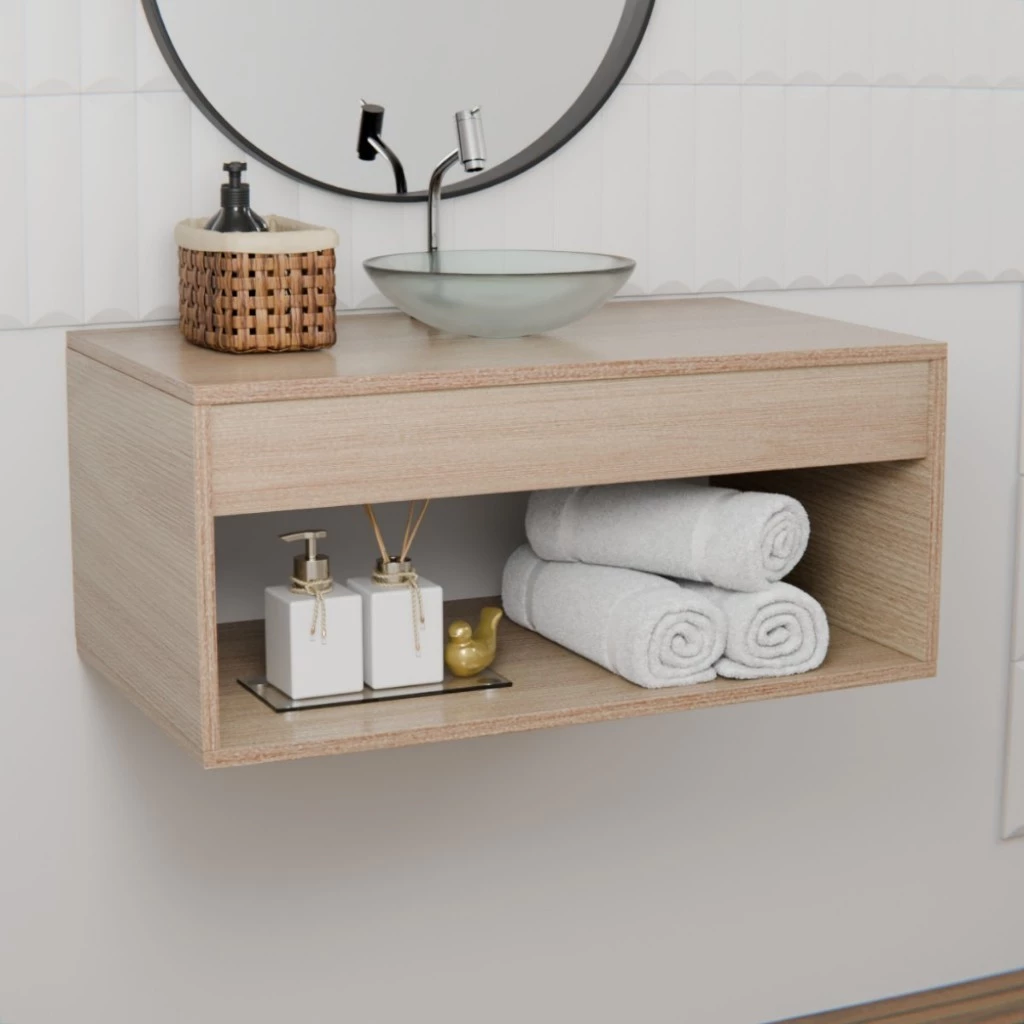 Gabinete Banheiro Armário 60CM Sem Cuba Promoção 100% MDF ENVIAMOS MONTADO