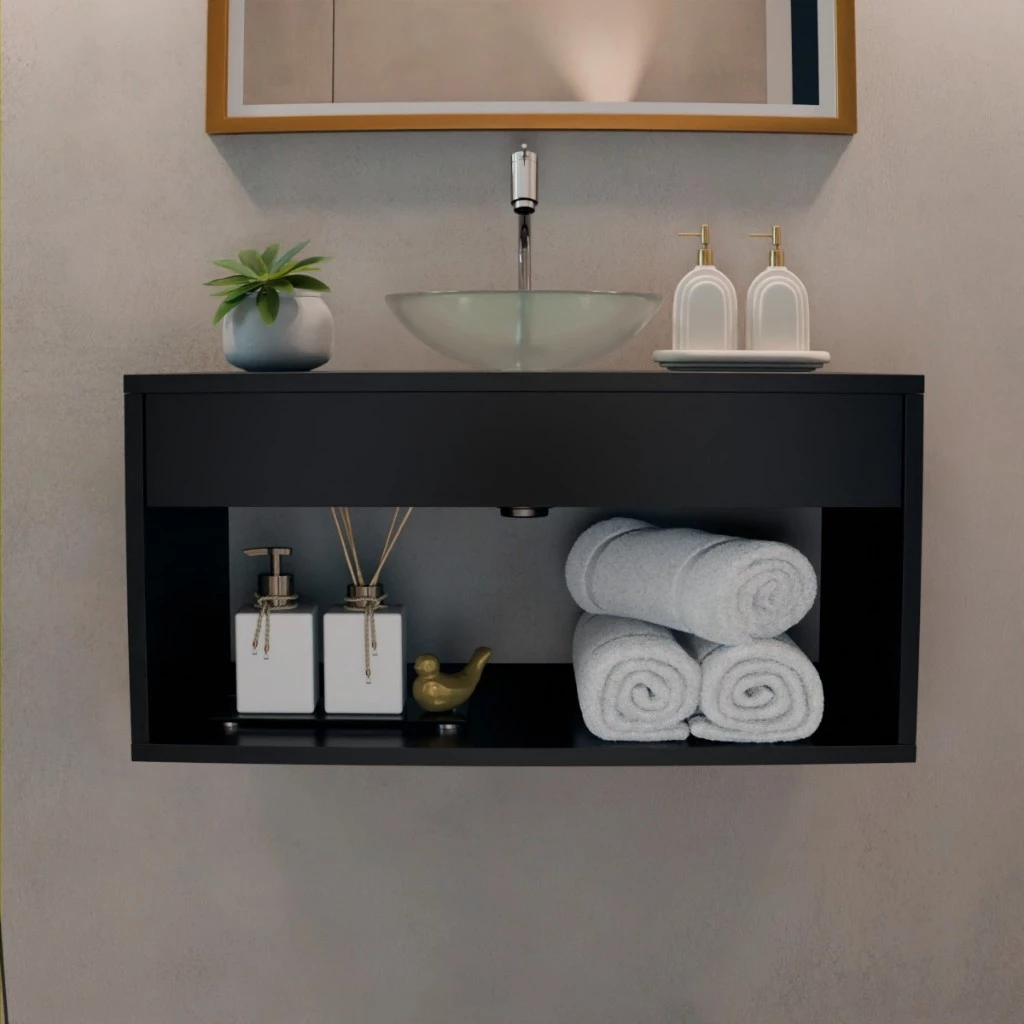 Gabinete Banheiro Armário 60CM Sem Cuba Promoção 100% MDF ENVIAMOS MONTADO